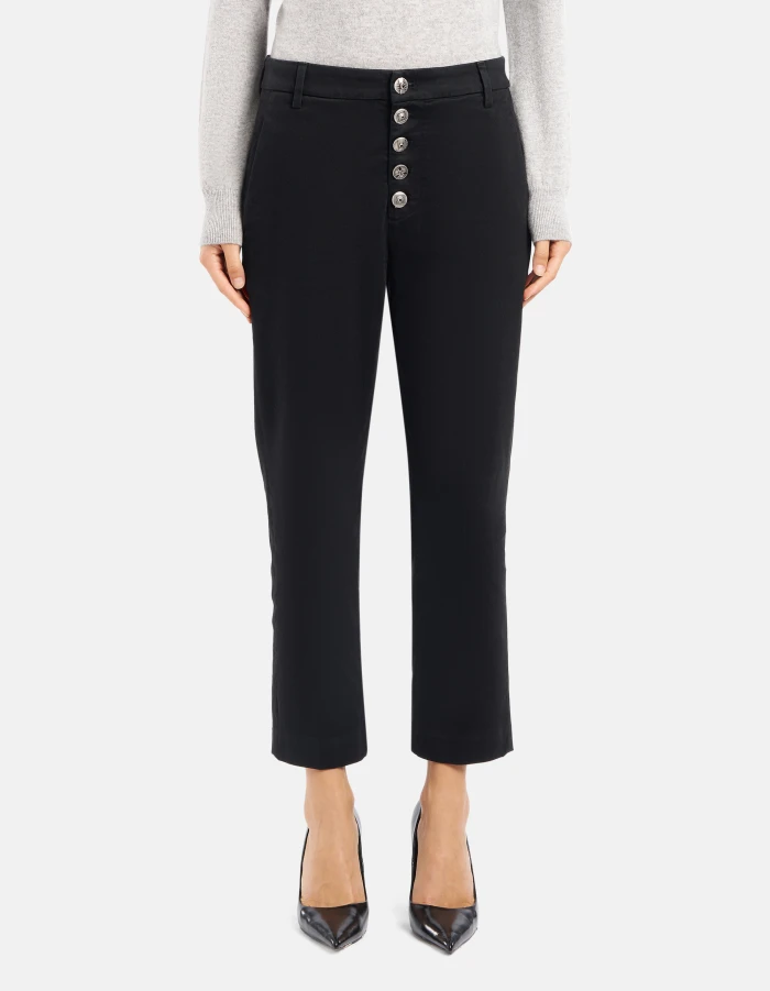 Pantaloni Nima loose in gabardina mano calda