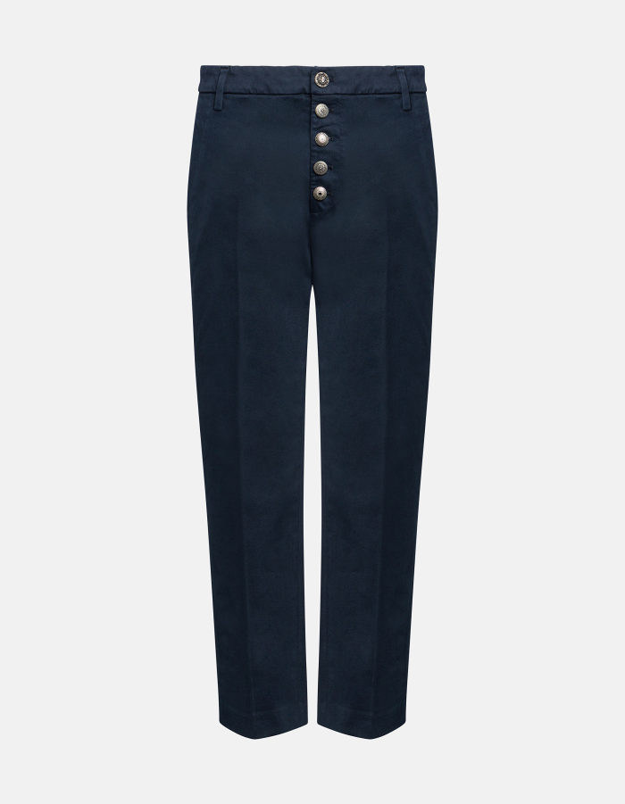 Nima loose-fit trousers in warm hand gabardine