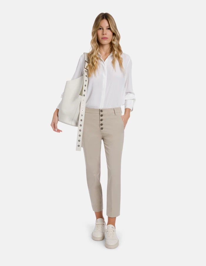 Nima loose-fit trousers in lightweight gabardine