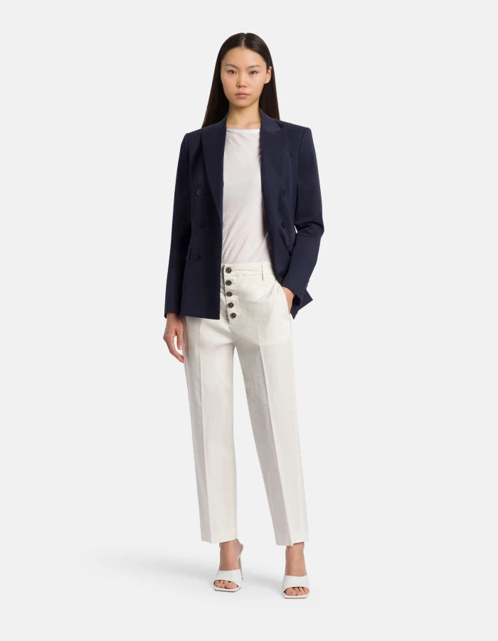 Nima loose-fit trousers in lightweight gabardine
