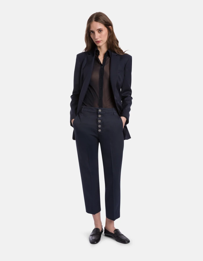 Nima loose-fit trousers in lightweight gabardine
