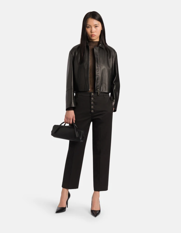 Nima loose-fit trousers in lightweight gabardine