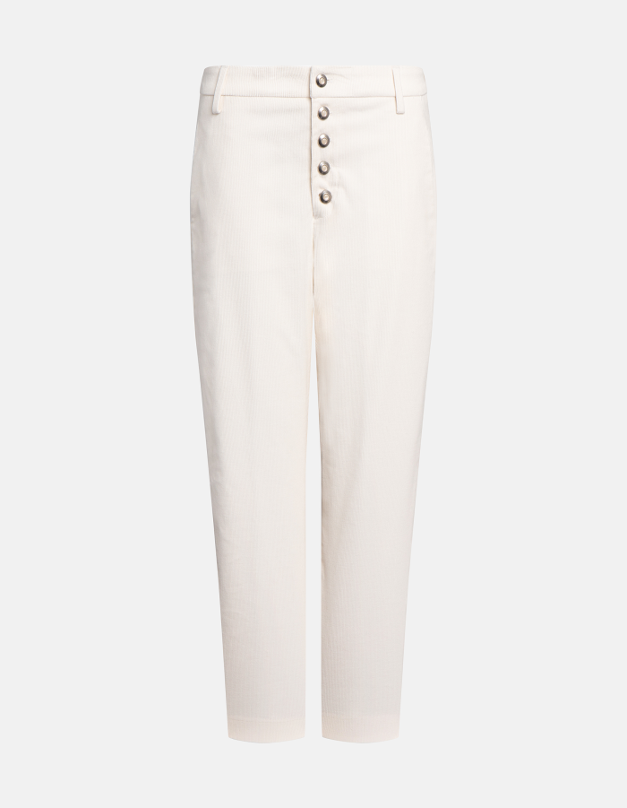 Pantaloni Nima loose in velluto stretch
