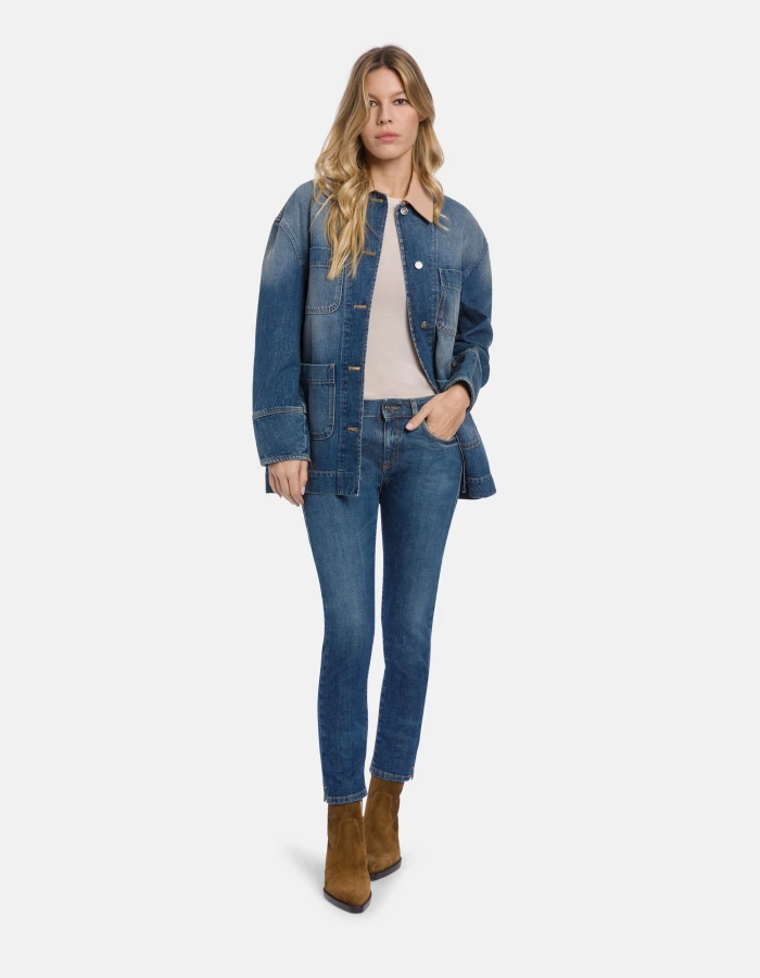 Jeans Rose slim in denim stretch responsabile