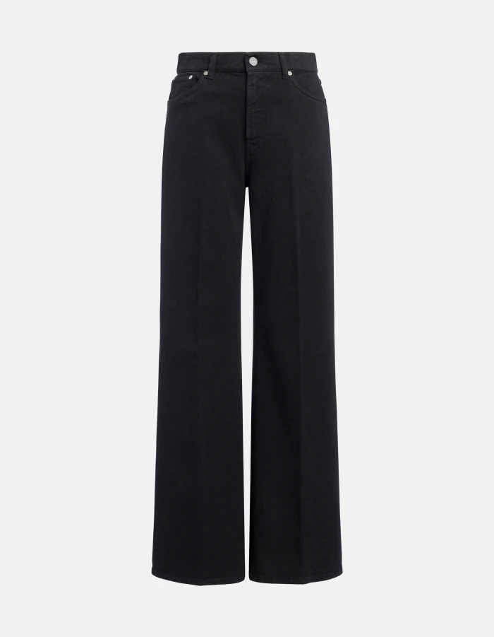Amber wide-leg jeans in stretch bull denim