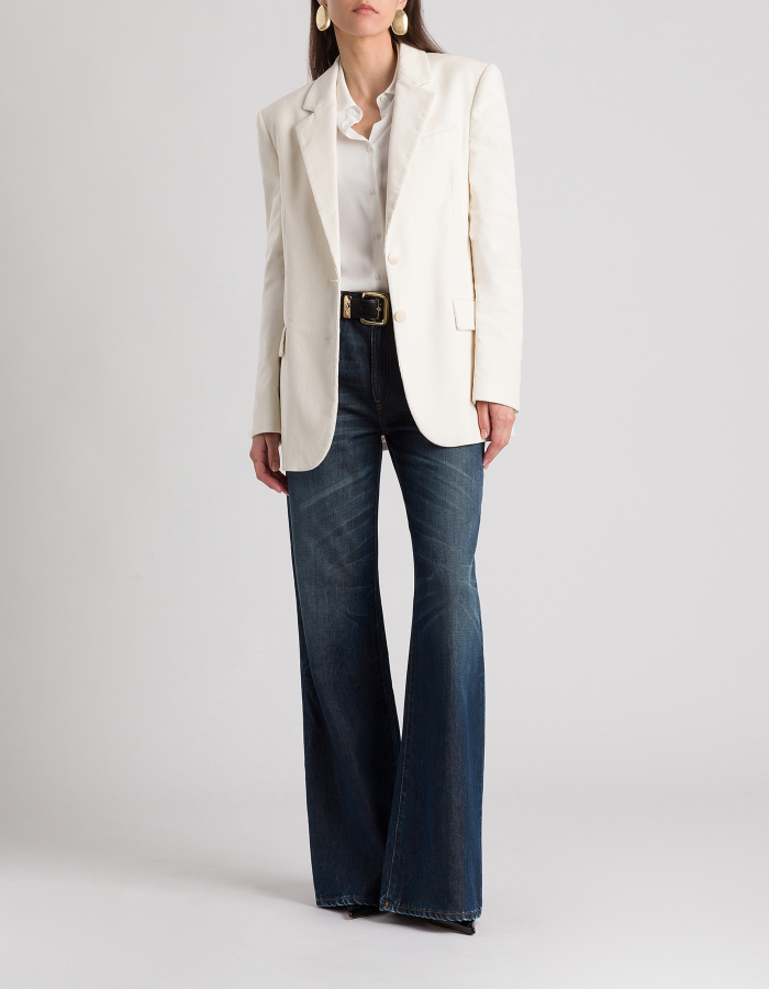 Amber wide-leg jeans in sustainable rigid denim
