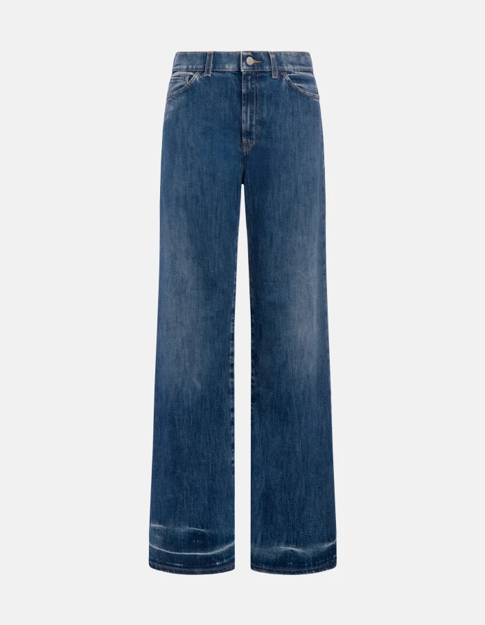 Jeans Amber wide leg in denim stretch