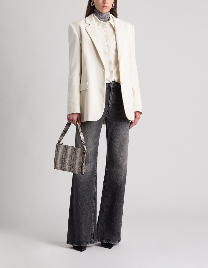Amber wide-leg jeans in cotton and lyocell stretch denim