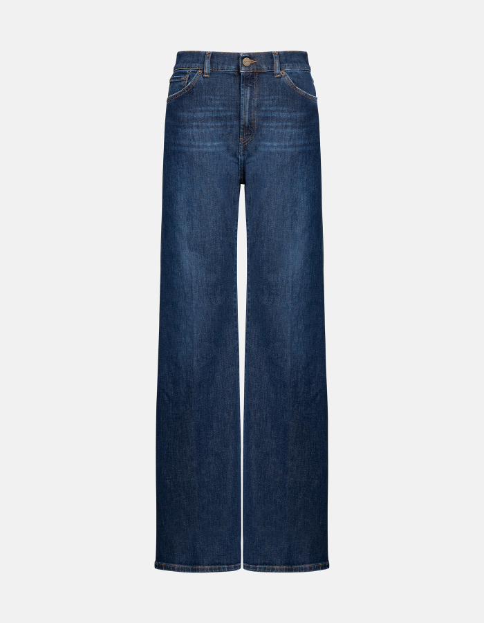 Amber wide-leg jeans in responsible stretch denim