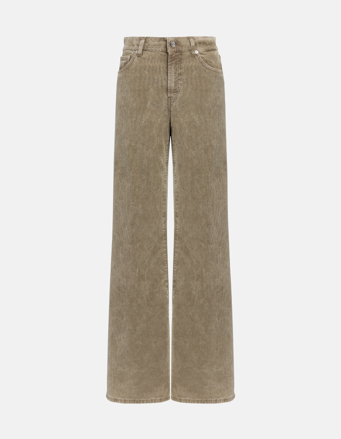 Amber wide-leg trousers in stretch velvet