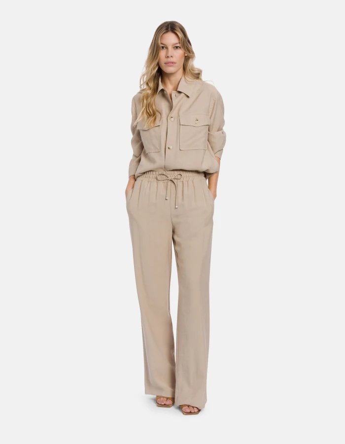 Marisol joggers in viscose gabardine