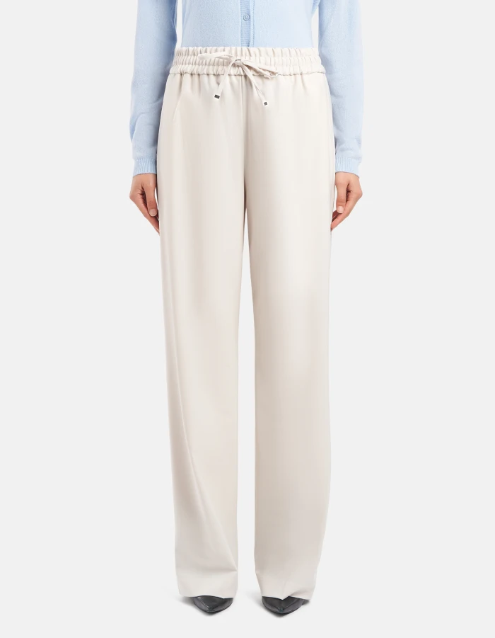 Pantaloni Marisol jogger in gabardina di lana