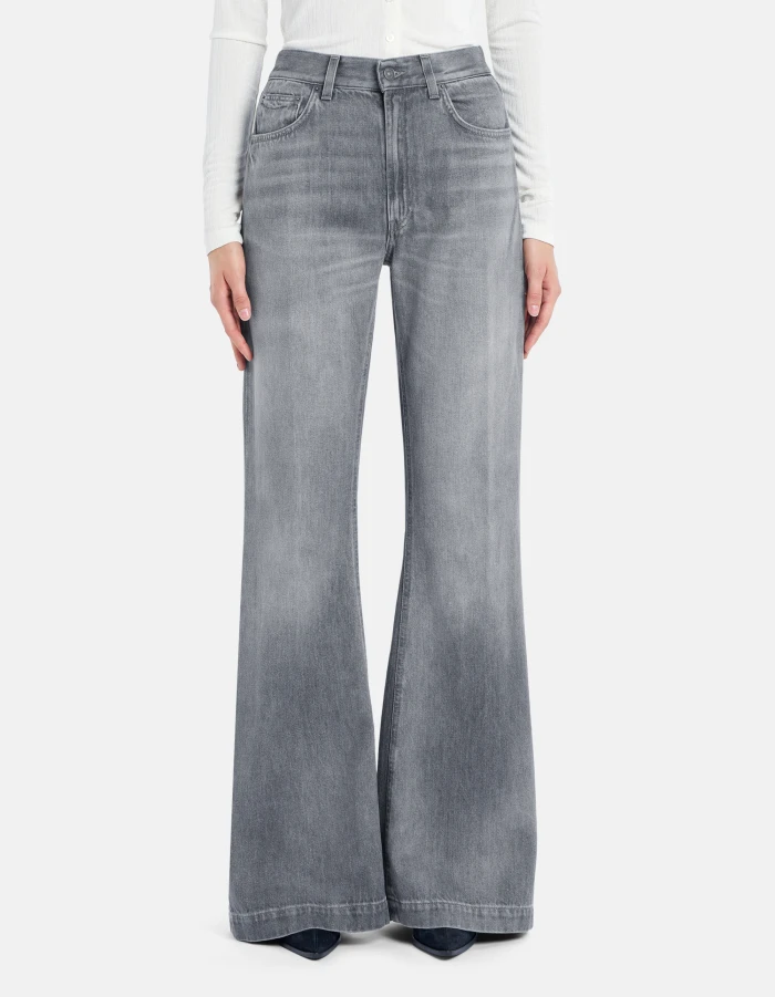 Jeans Olivia bootcut in denim fisso