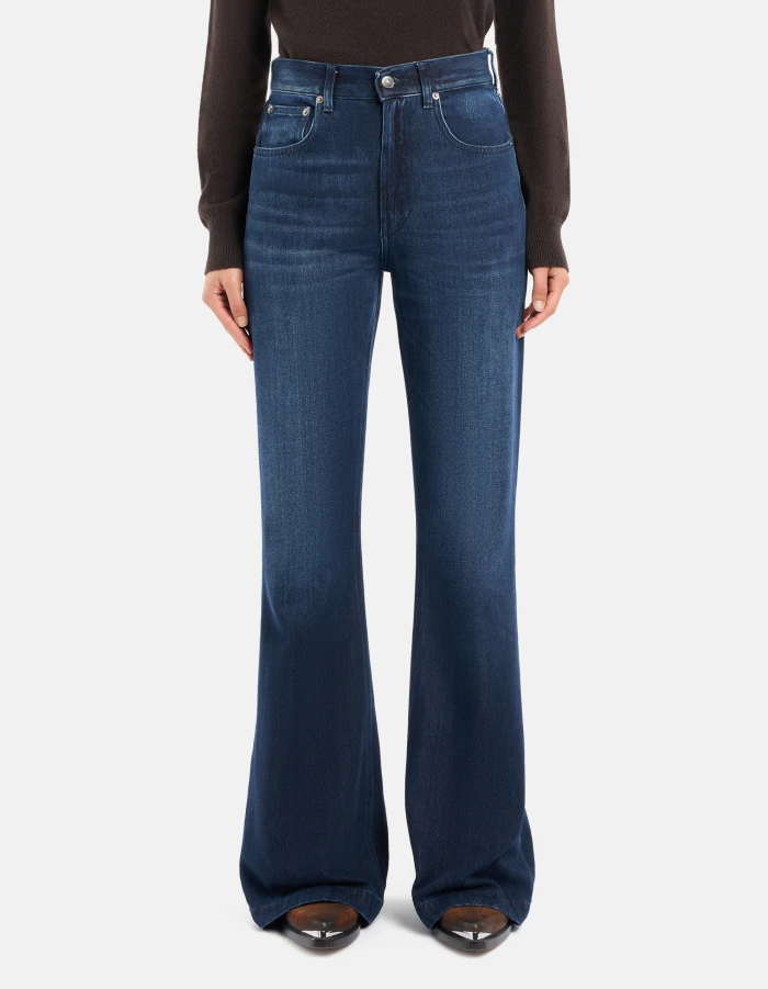 Jeans Olivia bootcut in denim fisso cotone e lyocell