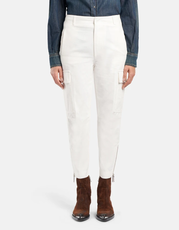 Pantaloni Eve cargo in velour di cotone