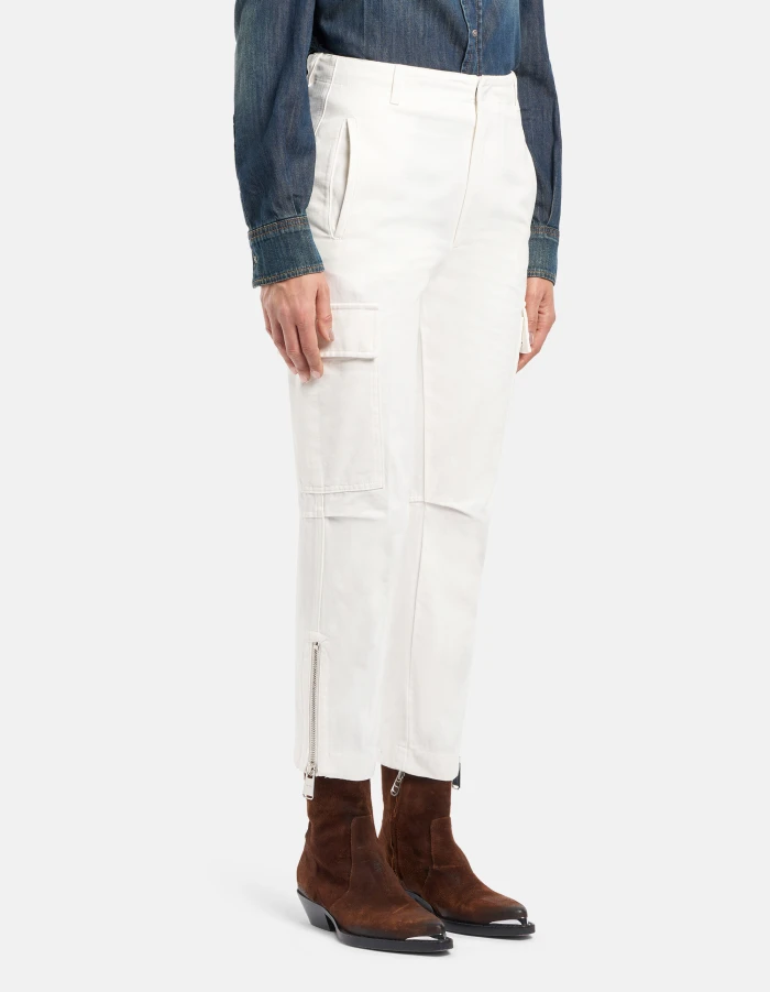 Pantaloni Eve cargo in velour di cotone