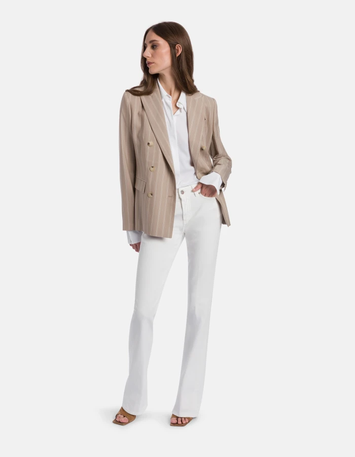 Newlola skinny-fit bootcut jeans in stretch bull denim