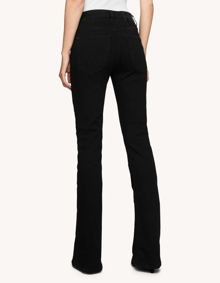 Schwarze stretch jeans damen Clearance