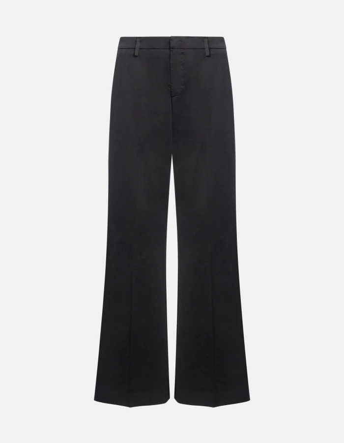 Janice wide-leg trousers in compact gabardine
