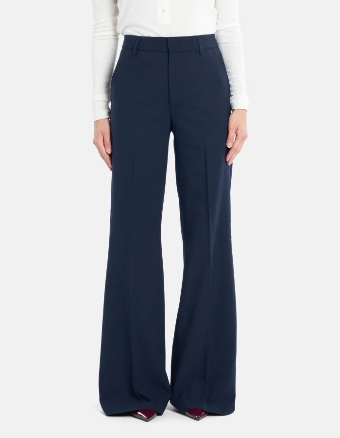 Pantaloni Janice wide leg in tela di lana