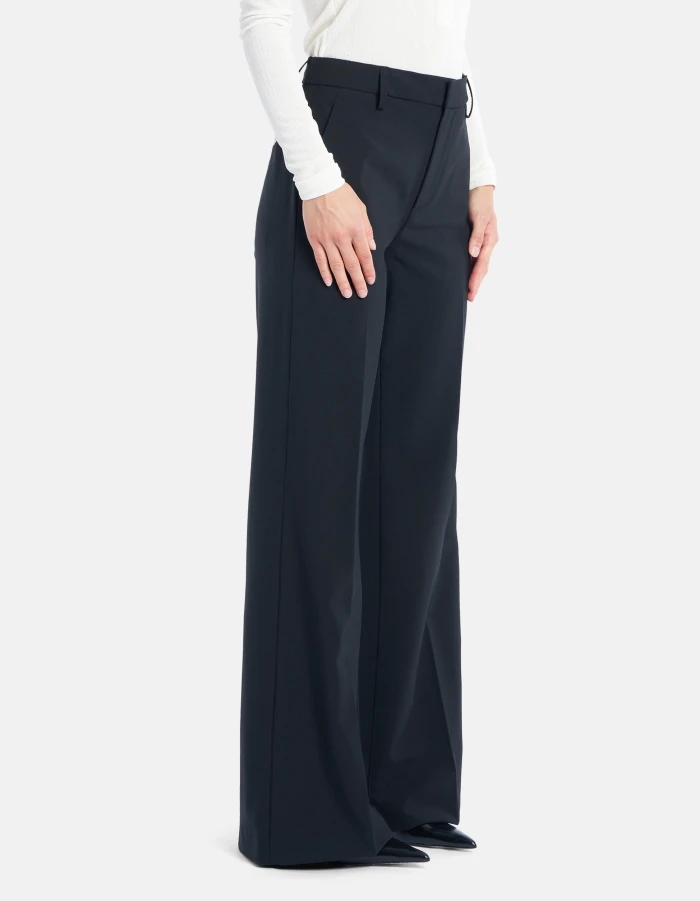 Pantaloni Janice wide leg in tela di lana