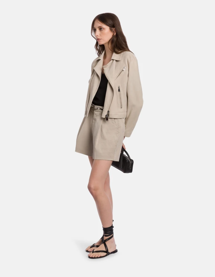 Shorts Lori loose in gabardina compact