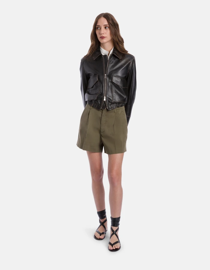 Shorts Lori loose in gabardina compact