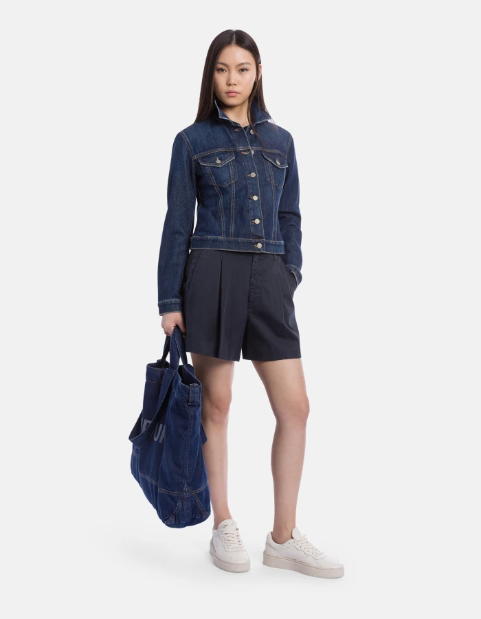 Shorts Lori loose in gabardina compact
