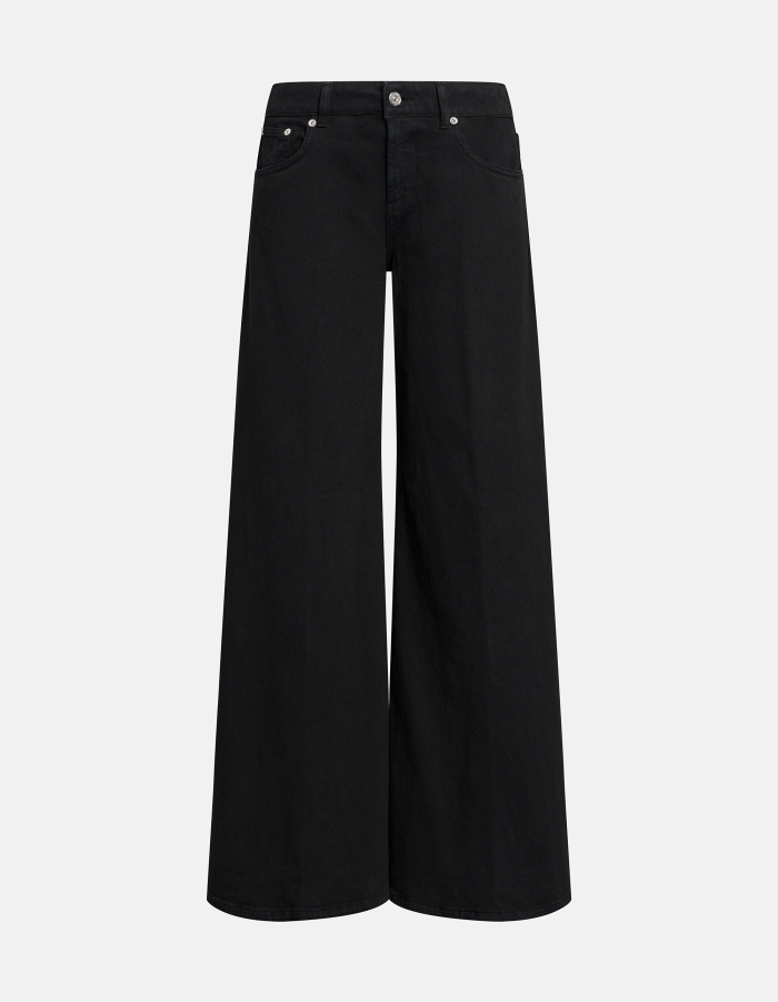 Marlen wide-leg jeans in stretch bull denim
