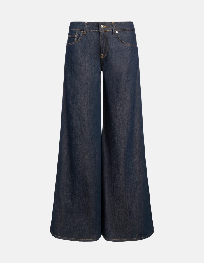 Marlen wide-leg jeans in rigid denim