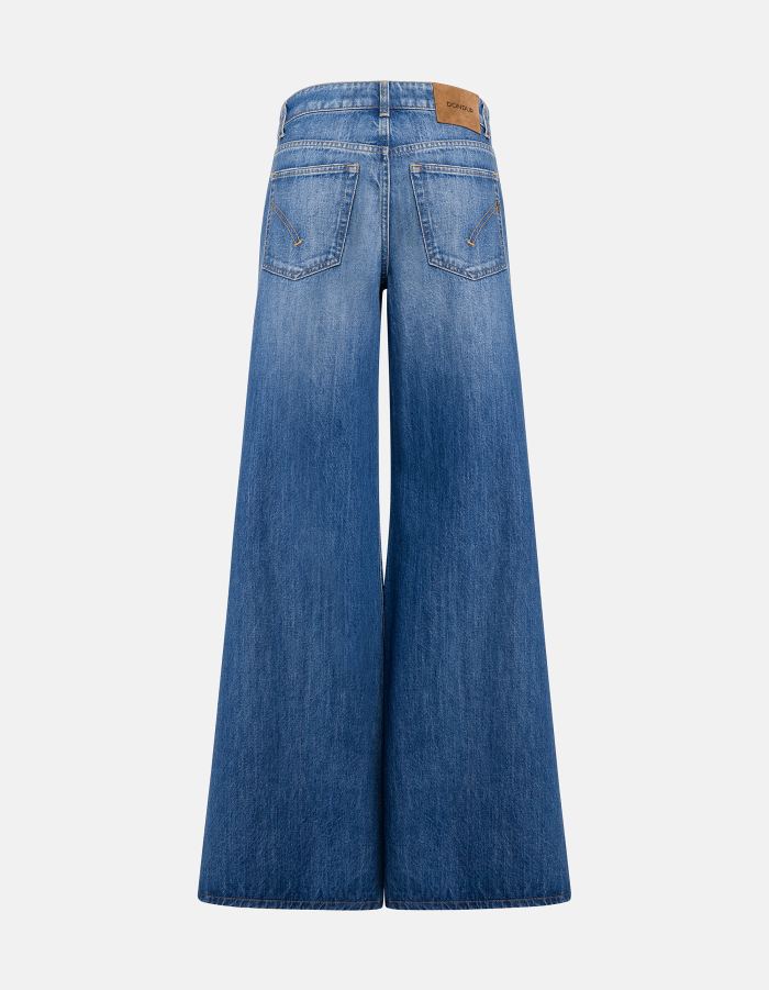 Jeans Marlen wide leg in denim fisso