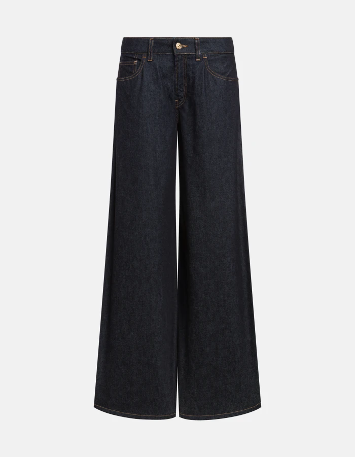 Jeans Marlen wide leg in denim fisso