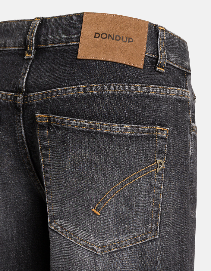 Jeans Marlen wide leg in denim fisso riciclato