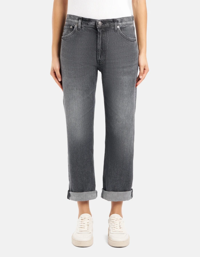 Jeans Icon regular in denim stretch cotone e lyocell