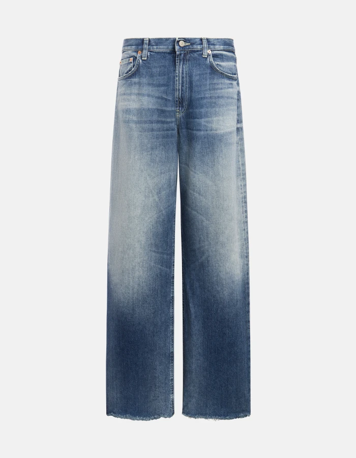 Francine wide-leg jeans in rigid denim