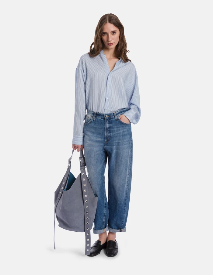 Bessie loose-fit jeans in rigid denim