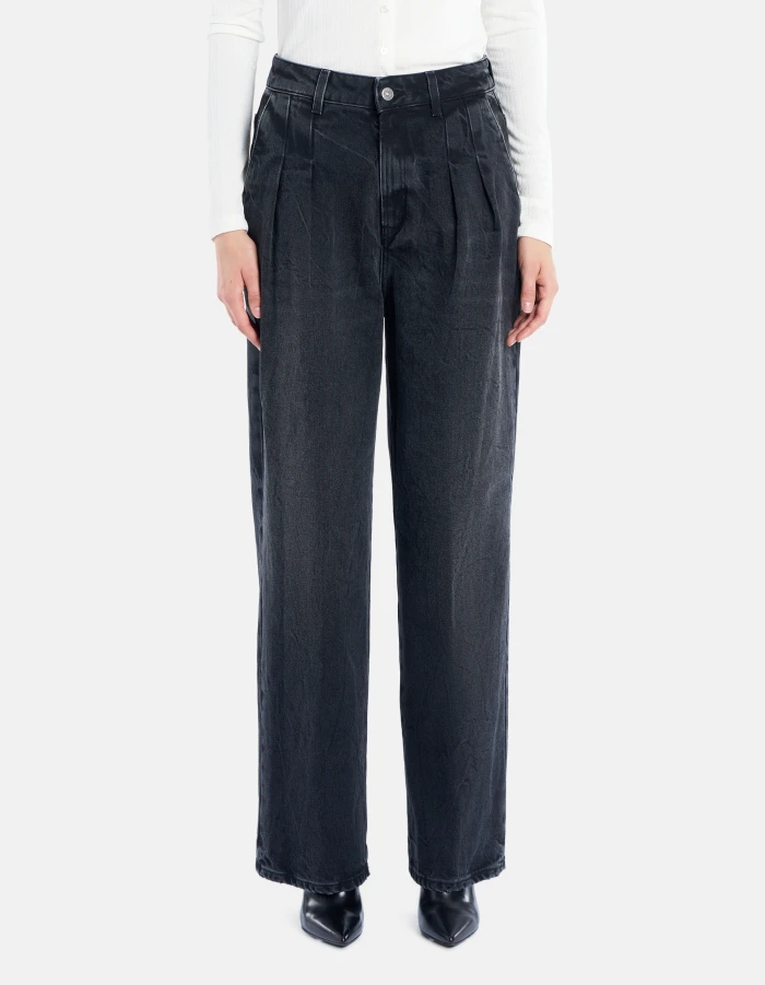 Pedra wide-leg jeans in rigid denim