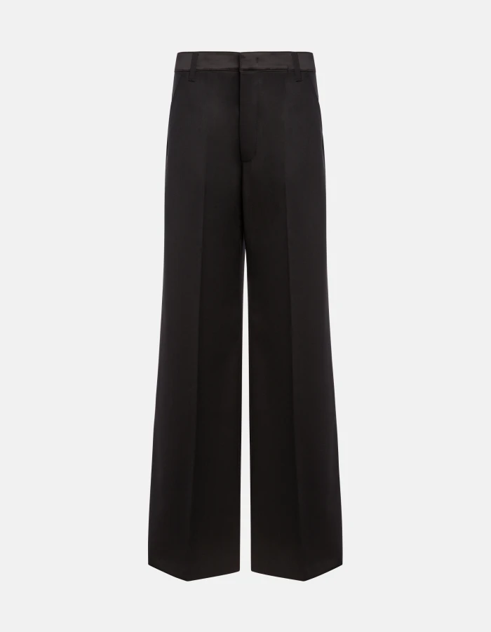Idra wide-leg trousers in wool-blend gabardine