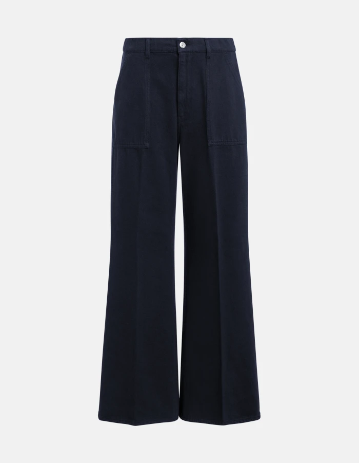 Amely wide-leg trousers in rigid bull denim