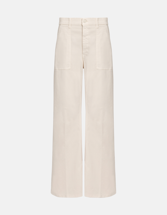 Amely wide-leg trousers in gabardine with a warm hand feel