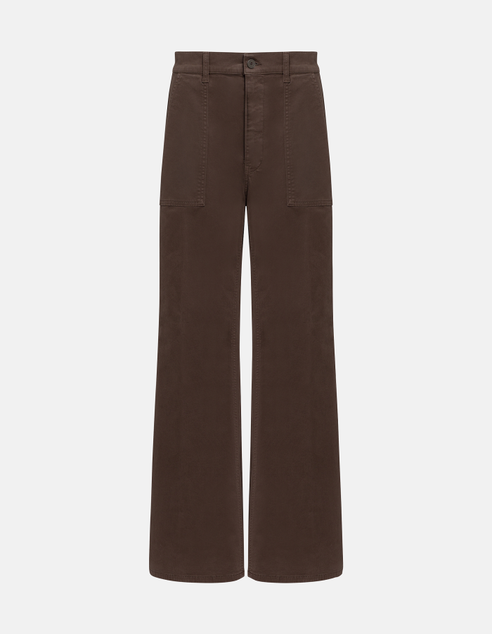Amely wide-leg trousers in gabardine with a warm hand feel
