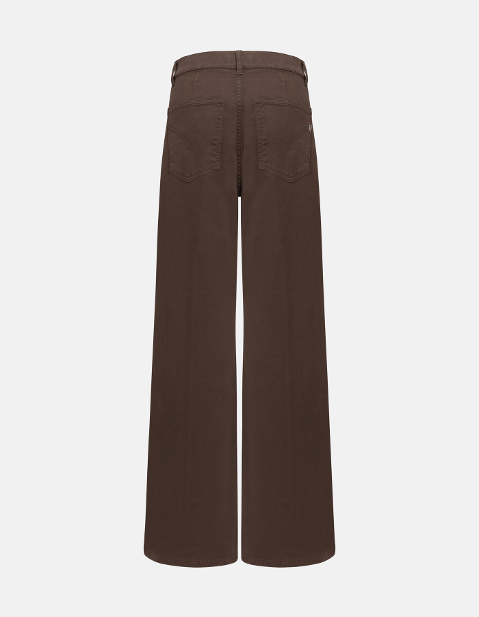 Amely wide-leg trousers in gabardine with a warm hand feel