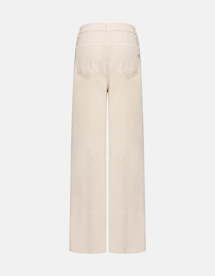 Amely wide-leg trousers in stretch velvet cotton and lyocell