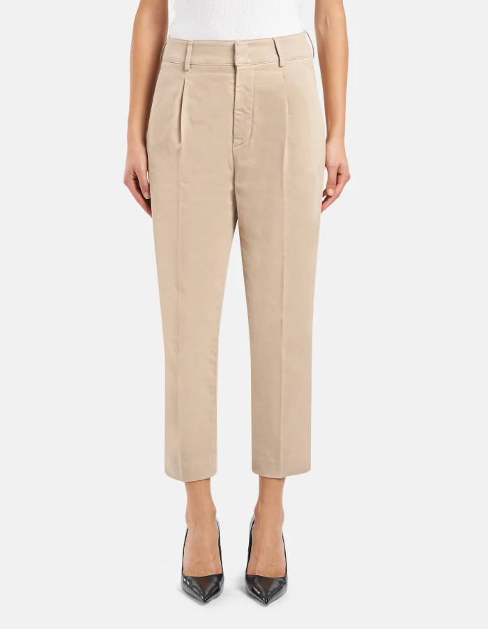 Pantaloni Tania loose in raso manopesca