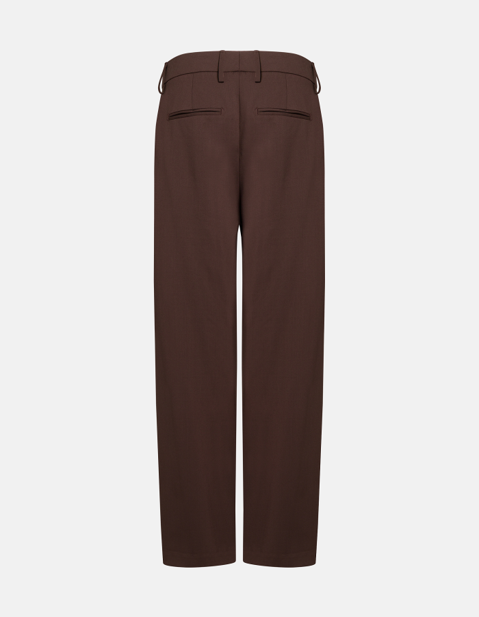 Pantaloni Lia wide leg in gabardina di lana