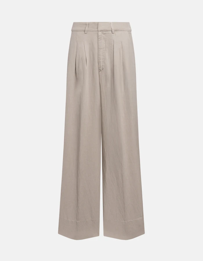 Eloise wide-leg trousers in linen and lyocell