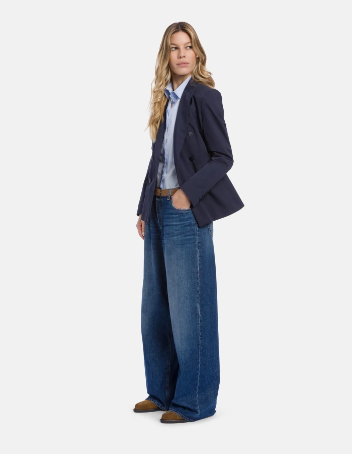 Jeans Dakota loose in denim fisso