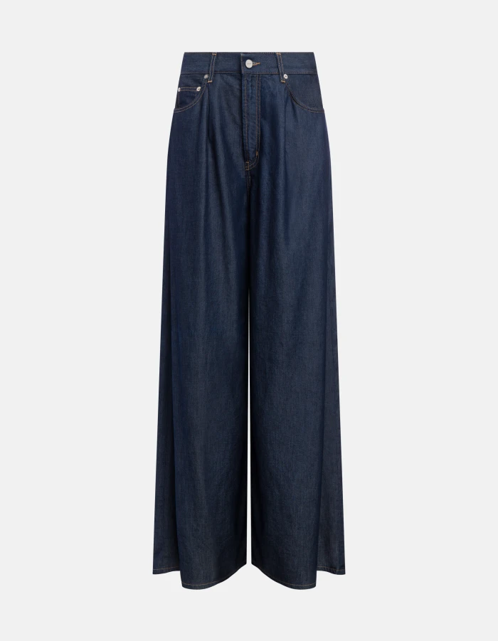 Jeans Maggie wide leg in denim fisso lyocell