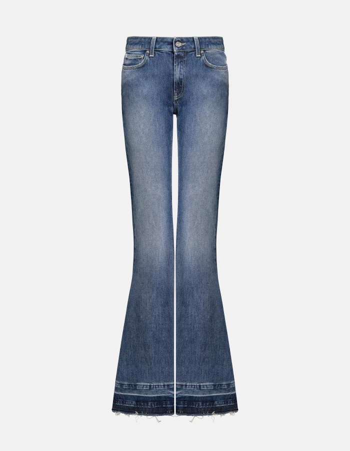 Karen super-skinny bootcut jeans in responsible stretch denim