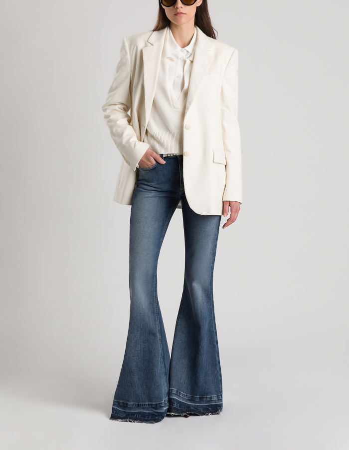 Jeans Karen super skinny bootcut in denim stretch responsabile